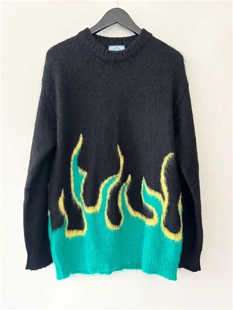 Prada Flame Mohair Intarsia Sweater — CONSUMED